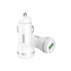Caricabatterie da auto bianco Hoco Z27A Simple port QC3.0