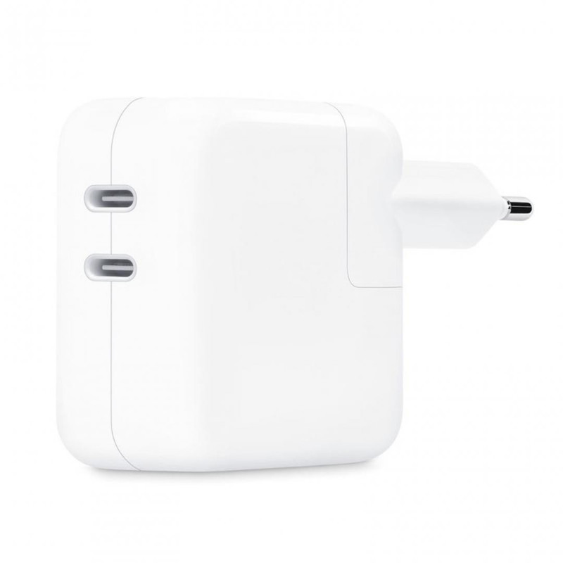 Adaptateur Secteur Double Port USB-C 35W Blanc Apple