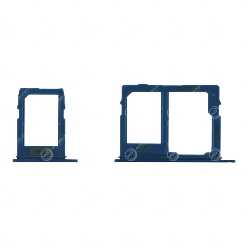 Tiroir Double Sim + Tiroir SD Samsung Galaxy A6 2018/A6 Plus 2018 Bleu