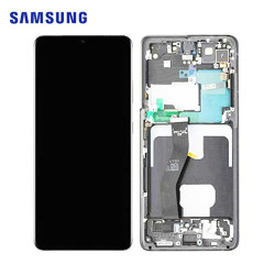 Pantalla Samsung Galaxy S21 Ultra 5G Phantom Black (Negra) Sin Cámara Service Pack