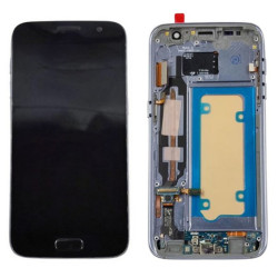 Schwarzer Oled-Bildschirm mit Rahmen Samsung Galaxy S7