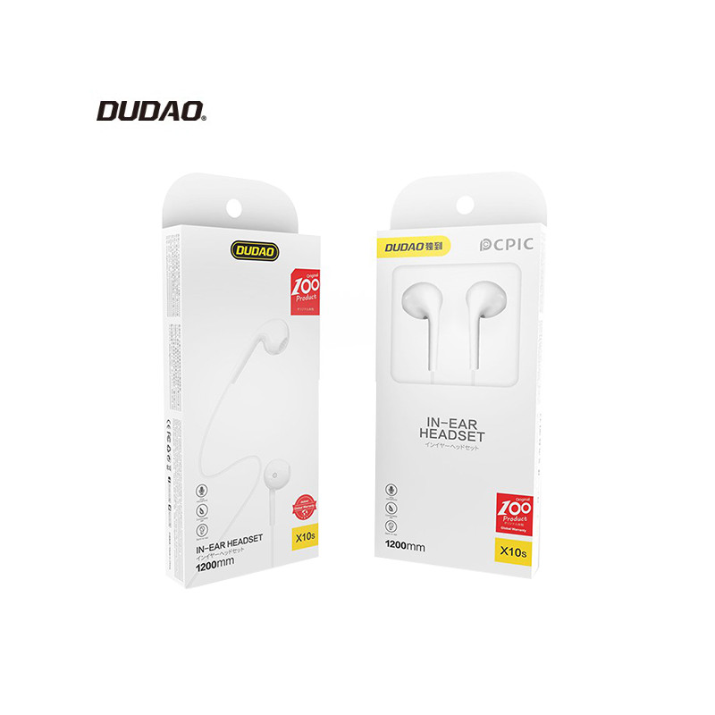 Ecouteurs Filaires Blanc Dudao X10S