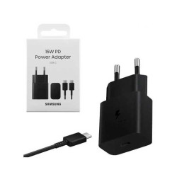 Samsung 15W PD AFC Caricabatterie USB con cavo Type-C nero (EP-T1510XBEGEU)
