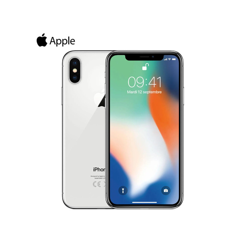Téléphone iPhone X 256GB Argent Grade B