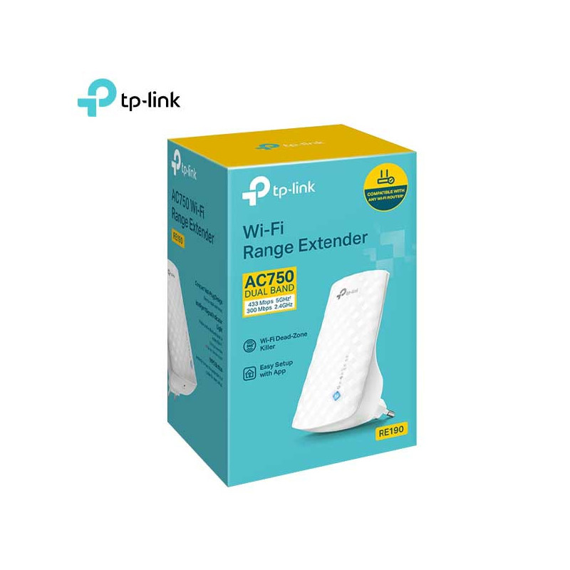 Répéteur WiFi TP-LINK AC 750 Mbps RE190 Blanc