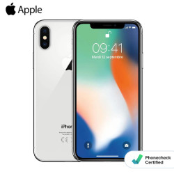 Téléphone iPhone X 256GB Argent Grade Z (Ecran + Face ID HS)