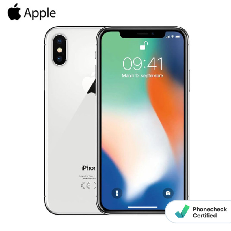 Téléphone iPhone X 256GB Argent Grade Z (Ecran + Face ID HS)
