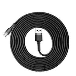 Câble Gris et Noir Baseus Cafule Micro USB 2A 3M (CAMKLF-HG1)