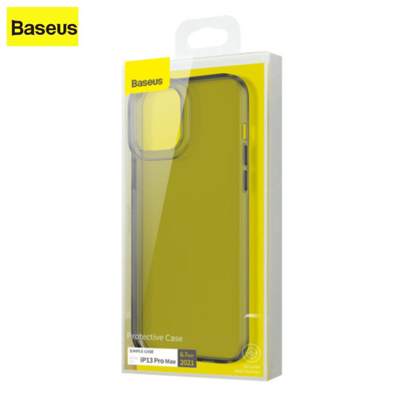 Coque En Gel Transparent Baseus Iphone 13 Pro Max Noir