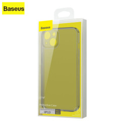 Baseus Iphone 13 Funda Dura Gel Transparente Marco Negro