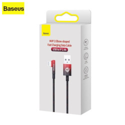 Baseus MPV 2 Cavo USB - Lightning 1M 2,4A rosso angolato