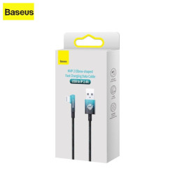Baseus MPV 2 Cavo USB - Lightning 1M 2,4A blu ad angolo