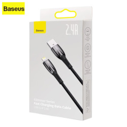 Câble Baseus USB A - Lightning 480Mb/S 2.4A 1M Noir
