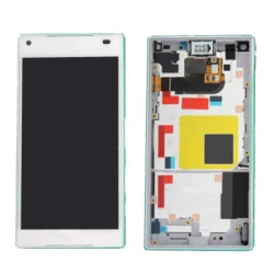 Display Sony Z5 Compact - weiß (mit Rahmen)