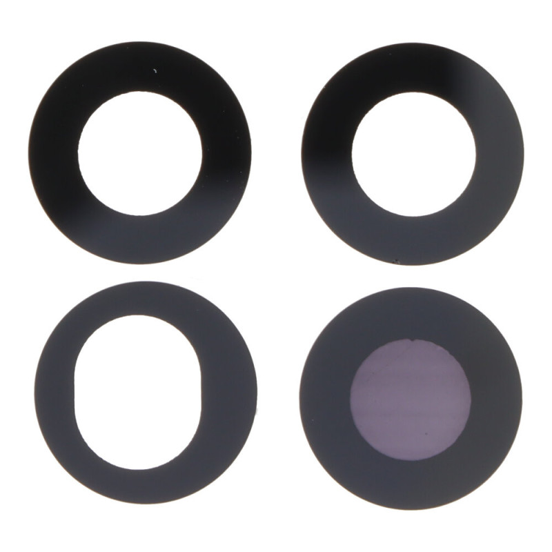 Vitre Lentille Caméra Arrière Huawei Mate 50 Pro Noir (4pcs)