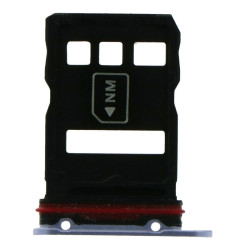 SIM Card Tray for Huawei Mate 30 Pro/Mate 30 Pro 5G Dual Card Version Silver