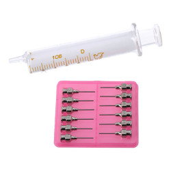 10ml Glass Syringe Luer with 12pcs Needles