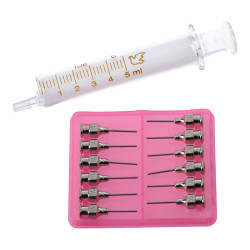 5ml Glass Syringe Luer with 12pcs Needles