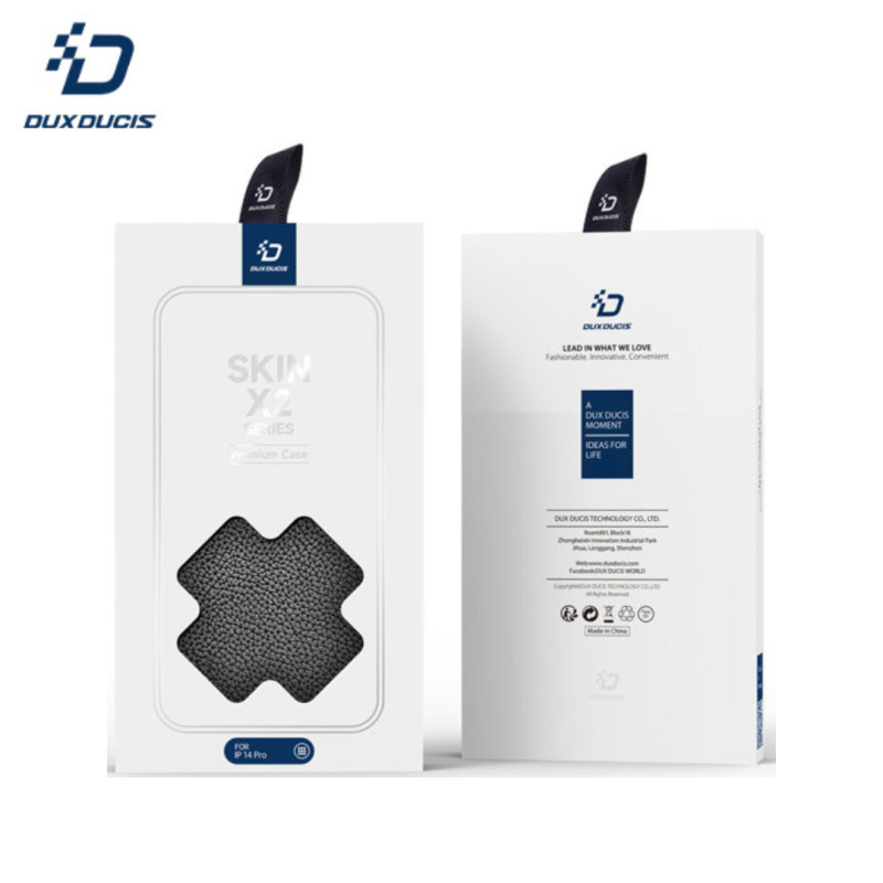 Coque Rabat Magnétique iPhone 14 Pro Dux Ducis Skin X2 Noir