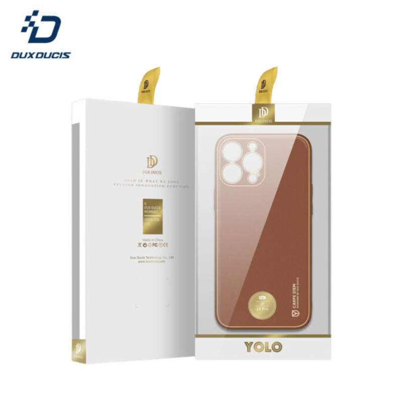 Coque Dux Ducis Yolo iPhone 14 Pro Marron