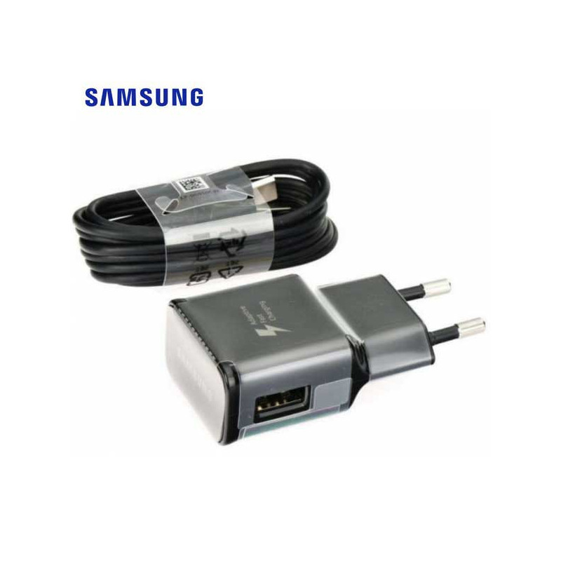SAMSUNG  - Chargeur Secteur Fast Charge 2A + Câble Usb Type-c - Noir