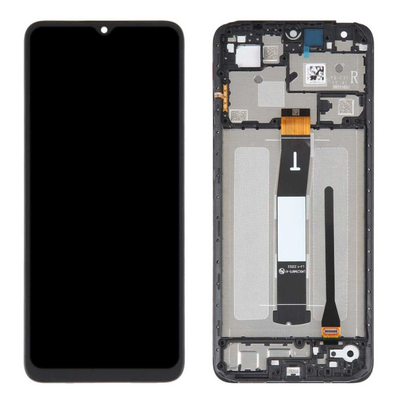 Ecran Xiaomi Redmi 12C Noir Avec Châssis