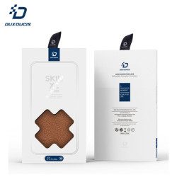 Dux Ducis Skin X2 iPhone 14 Pro Max Braun Geldbörse Tasche