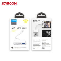 Multifunktionaler Lightning-Adapter Joyroom HUB-USB / SD-, TF-Karte / Lightning Weiß S-H142