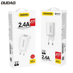 Adaptador de corriente UE 2x USB 5V / 2,4A Blanco A2EU