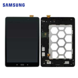 Schermo LCD + Vetro Samsung Tab A Nero (SM-T550) (Service pack)