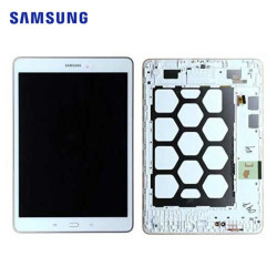Ecran Samsung Tab A Blanc (LCD + Vitre, SM-T550 / T551 / T555) Service Pack