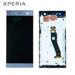 Schermo LCD Sony Xperia XA2 Ultra Argento Con Telaio Origine del Produttore