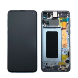 Samsung Galaxy S10E schermo blu con telaio