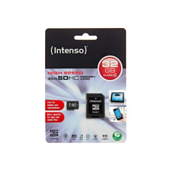 Carte MicroSDHC Intenso 32GB + Adaptateur CL10