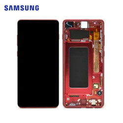 Pantalla Samsung Galaxy S10 Plus (SM-G975) Cardinal Rojo Service Pack