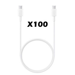 Lot de 100 Cables Type-C Vers Type-C 1M Blanc