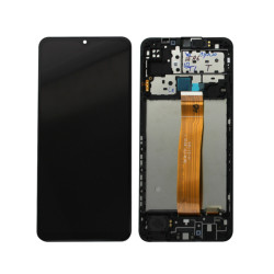 Pantalla para Samsung Galaxy M12 negra con marco