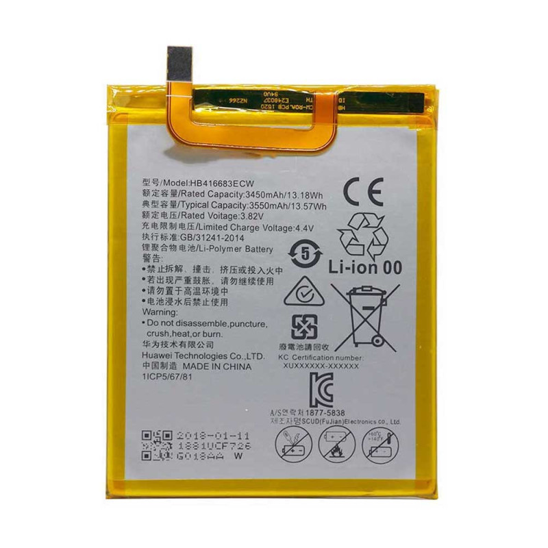 Batterie Huawei Nexus 6P (HB416683ECW) 3450mAh