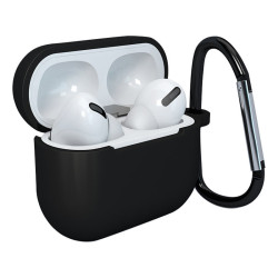 Airpods 3 Schale Aus Silizium Mit Karabiner Schwarz