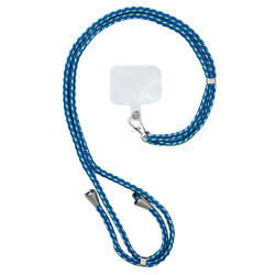 Gargantilla Teléfono Azul y Blanco 74cm